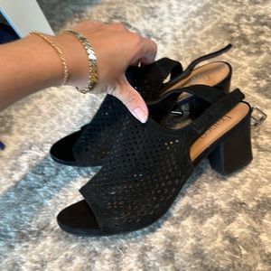 Franco Sarto Black suede short heel